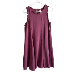 Sleeveless Burgundy Dress